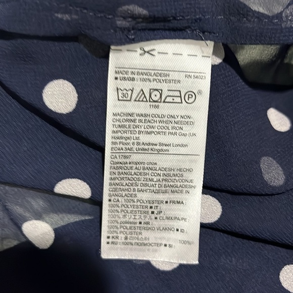 NWT Banana republic Parker polka dot sheer shirt - Picture 7 of 9